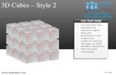 3d cubes building blocks stacked broken style design 2 powerpoint presentation slides.