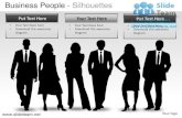 Business people silhouettes powerpoint ppt templates.