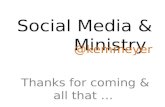 Exponential social media & ministry