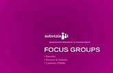 Subvista Focus Groups