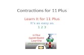 DIY 11 Plus Preparation - How to learn contractions by 11 Plus for Parents