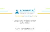 Corporate Presentation  July 2012
