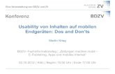 Usability von Inhalten auf mobilen Endgeräten: Dos and Don’ts