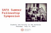2013 SAFA Summer Fellowship Symposium