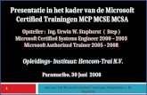 pwp presentatie MCSA / MCSE certificering