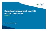 Canadian Employment Law 101 for U.S. Legal & HR