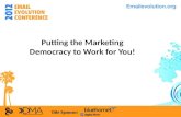 Integrated Lifecycle Marketing Workshop: Putting the Marketing Democracy to Work for You!