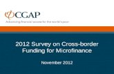 2012 Survey on Cross-border Funding for Microfinance