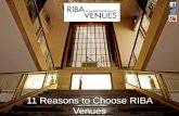 11 Reasons To Choose RIBA Venues