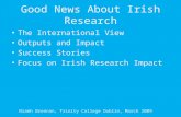 Good News About Irish Research March 2009