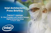 Gelsinger Briefing on Intel Architecture