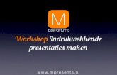 Workshop indrukwekkende presentaties maken | MPRESENTS