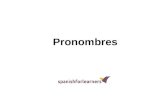 Spanish lesson - Pronombres (pronouns)
