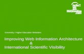 Higher Education University Websites: Improving Information Architecture & Scientific Visibility