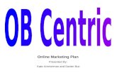 Internet Marketing Plan- for small business owners of OB Centric