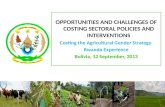 Opportunities and challenges of costing sectoral policies and interventions, Rwanda experience