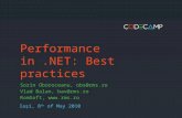 Performance in .net best practices