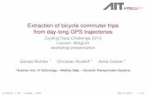 Extraction of bicycle commuter trips from day long gps trajectories