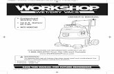 WORKSHOP 14 Gallon High-Power Cart Vac Owner's Manual
