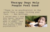 Therapy Dogs Help People Feel Good