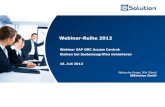 Webinar: SAP GRC Access Control: Risiken bei Systemzugriffen minimieren