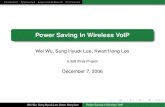 Power Saving in Wireless VoIP