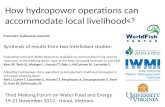 How hydropower operations can accommodate local livelihoods