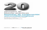 "20 ejemplos de buenas prácticas. Fórmulas de cooperación Universidad-Empresa"