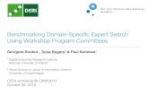 Benchmarking Domain-specific Expert Search using Workshop Program Committees