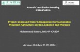 Project improved water management for sustainable mountain agriculture jordan, lebanon and morocco
