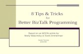 8 Tips & Tricks for Better BizTalk Programming
