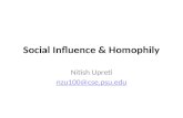 Socail Influence & Homophilly