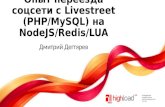 Migrating from PHP/MySQL to Redis/Lua, my talk on High load++ (Russian)