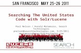 Searching The United States Code with Solr/Lucene - By Ronald Matamoros