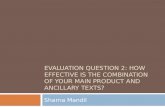 Evaluation Question 2 - Sharna Mandil