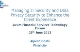 Managing it security and data privacy security