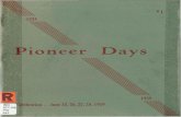 Pioneer Days - A History of Early Bloomfield and Greene County - 1959