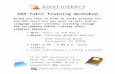 Ged tutor training workshop