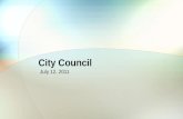City Council July 12, 2011 Planning Presentation