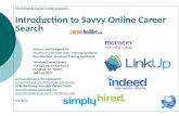 Introduction To Savvy Online Career Search