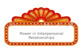 Power in interpersonal relationships