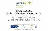 Pavla Rygelová: Open Access