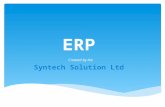 Introducing ERP Solution | Syntech Solution Ltd
