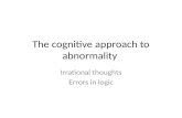 The cognitive approach to abnormality (2)