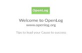 OpenLog: Tips to lead a cause