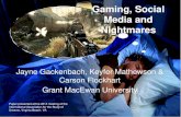 Gaming social media and nightmares hot off press