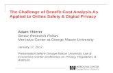 The Challenge of Benefit-Cost Analysis As Applied to Online Safety & Digital Privacy