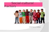 Social cultural factors
