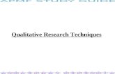 Qualitative research techniques