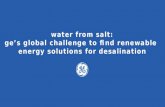 Water from Salt: GE's Global Challenge to Find Renewable Energy Solutions for Desalination